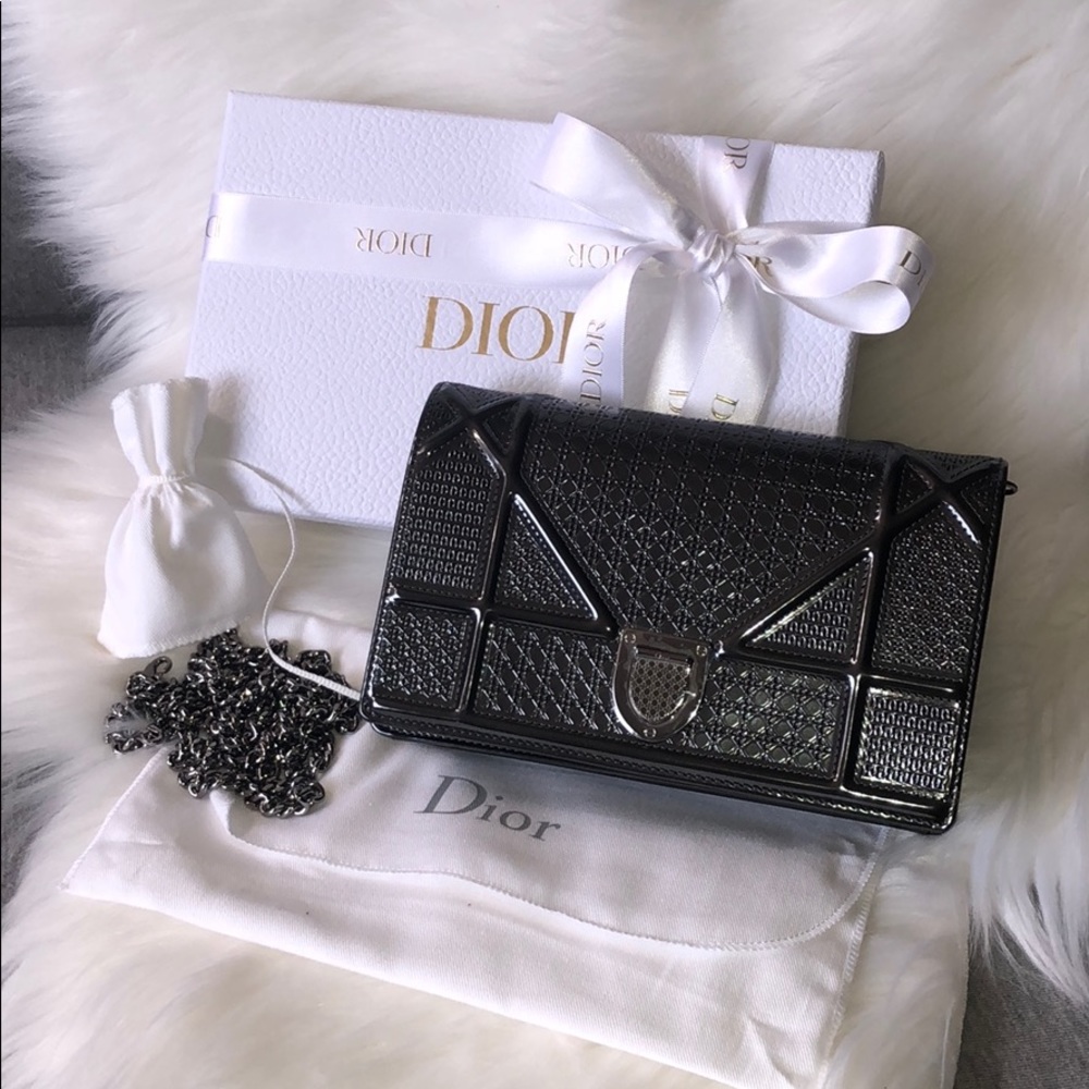 Dior Diorama Calfskin Clutch WOC